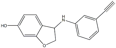 3-[(3-ethynylphenyl)amino]-2,3-dihydro-1-benzofuran-6-ol 구조식 이미지