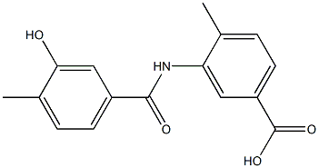 3-[(3-hydroxy-4-methylbenzoyl)amino]-4-methylbenzoic acid 구조식 이미지