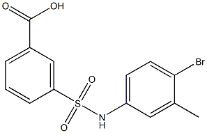 3-[(4-bromo-3-methylphenyl)sulfamoyl]benzoic acid Structure