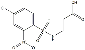 3-[(4-chloro-2-nitrobenzene)sulfonamido]propanoic acid Structure