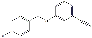 3-[(4-chlorophenyl)methoxy]benzonitrile Structure