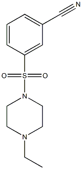 3-[(4-ethylpiperazin-1-yl)sulfonyl]benzonitrile Structure