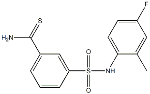 3-[(4-fluoro-2-methylphenyl)sulfamoyl]benzene-1-carbothioamide 구조식 이미지