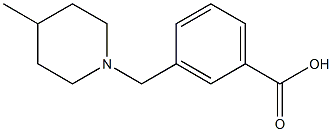 3-[(4-methylpiperidin-1-yl)methyl]benzoic acid Structure
