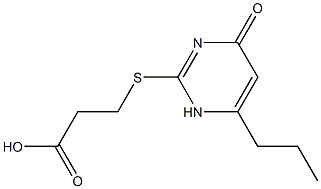 3-[(4-oxo-6-propyl-1,4-dihydropyrimidin-2-yl)thio]propanoic acid 구조식 이미지