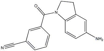 3-[(5-amino-2,3-dihydro-1H-indol-1-yl)carbonyl]benzonitrile Structure