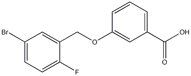 3-[(5-bromo-2-fluorophenyl)methoxy]benzoic acid Structure