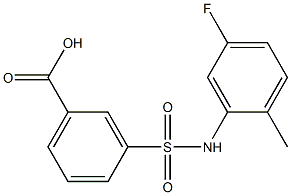 3-[(5-fluoro-2-methylphenyl)sulfamoyl]benzoic acid Structure