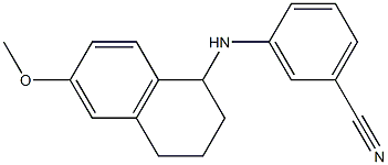 3-[(6-methoxy-1,2,3,4-tetrahydronaphthalen-1-yl)amino]benzonitrile Structure