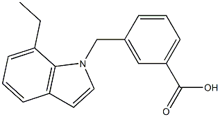 3-[(7-ethyl-1H-indol-1-yl)methyl]benzoic acid 구조식 이미지