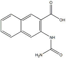 3-[(aminocarbonyl)amino]-2-naphthoic acid 구조식 이미지