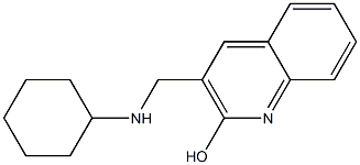 3-[(cyclohexylamino)methyl]quinolin-2-ol Structure