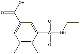 3-[(ethylamino)sulfonyl]-4,5-dimethylbenzoic acid Structure