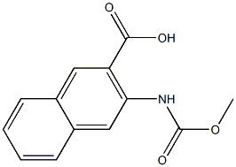 3-[(methoxycarbonyl)amino]naphthalene-2-carboxylic acid 구조식 이미지
