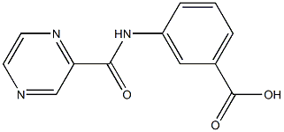 3-[(pyrazin-2-ylcarbonyl)amino]benzoic acid 구조식 이미지