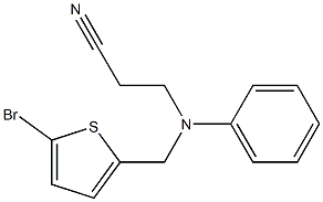 3-[[(5-bromothien-2-yl)methyl](phenyl)amino]propanenitrile Structure