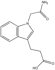 3-[1-(carbamoylmethyl)-1H-indol-3-yl]propanoic acid 구조식 이미지