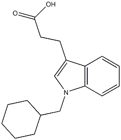 3-[1-(cyclohexylmethyl)-1H-indol-3-yl]propanoic acid Structure