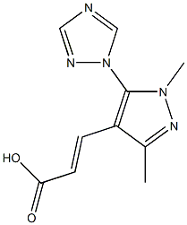 3-[1,3-dimethyl-5-(1H-1,2,4-triazol-1-yl)-1H-pyrazol-4-yl]prop-2-enoic acid 구조식 이미지
