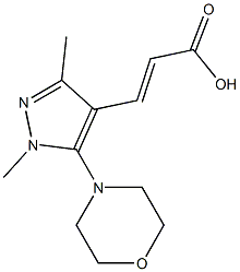 3-[1,3-dimethyl-5-(morpholin-4-yl)-1H-pyrazol-4-yl]prop-2-enoic acid 구조식 이미지