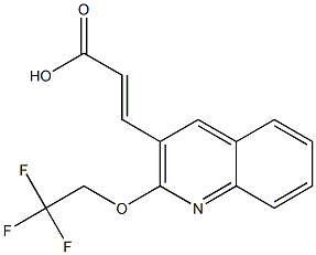 3-[2-(2,2,2-trifluoroethoxy)quinolin-3-yl]prop-2-enoic acid Structure