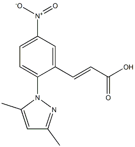 3-[2-(3,5-dimethyl-1H-pyrazol-1-yl)-5-nitrophenyl]prop-2-enoic acid 구조식 이미지