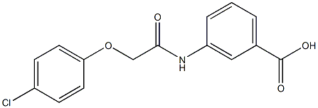 3-[2-(4-chlorophenoxy)acetamido]benzoic acid 구조식 이미지