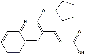 3-[2-(cyclopentyloxy)quinolin-3-yl]prop-2-enoic acid 구조식 이미지