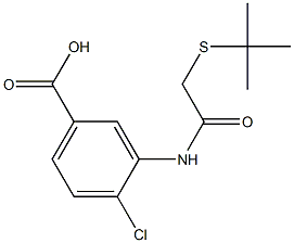 3-[2-(tert-butylsulfanyl)acetamido]-4-chlorobenzoic acid 구조식 이미지