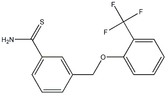 3-[2-(trifluoromethyl)phenoxymethyl]benzene-1-carbothioamide 구조식 이미지