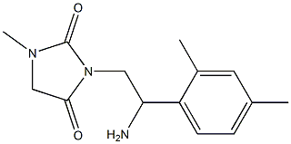 3-[2-amino-2-(2,4-dimethylphenyl)ethyl]-1-methylimidazolidine-2,4-dione Structure