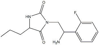 3-[2-amino-2-(2-fluorophenyl)ethyl]-5-propylimidazolidine-2,4-dione 구조식 이미지