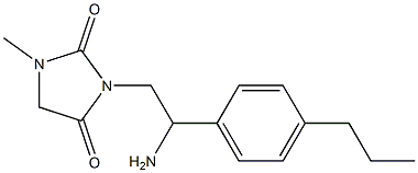 3-[2-amino-2-(4-propylphenyl)ethyl]-1-methylimidazolidine-2,4-dione Structure
