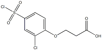 3-[2-chloro-4-(chlorosulfonyl)phenoxy]propanoic acid Structure