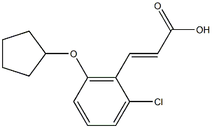 3-[2-chloro-6-(cyclopentyloxy)phenyl]prop-2-enoic acid 구조식 이미지