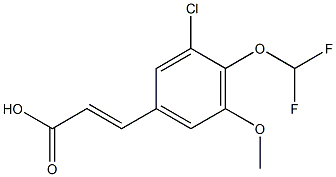 3-[3-chloro-4-(difluoromethoxy)-5-methoxyphenyl]prop-2-enoic acid Structure