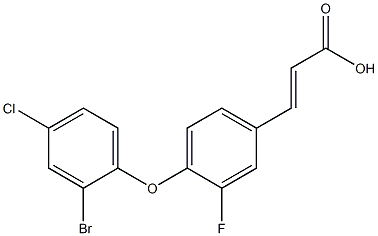 3-[4-(2-bromo-4-chlorophenoxy)-3-fluorophenyl]prop-2-enoic acid Structure