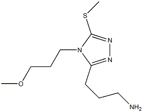 3-[4-(3-methoxypropyl)-5-(methylthio)-4H-1,2,4-triazol-3-yl]propan-1-amine 구조식 이미지