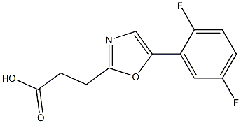 3-[5-(2,5-difluorophenyl)-1,3-oxazol-2-yl]propanoic acid Structure