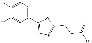 3-[5-(3,4-difluorophenyl)-1,3-oxazol-2-yl]propanoic acid Structure