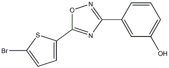 3-[5-(5-bromothiophen-2-yl)-1,2,4-oxadiazol-3-yl]phenol Structure