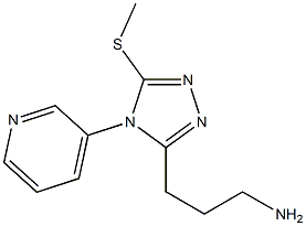 3-[5-(methylthio)-4-pyridin-3-yl-4H-1,2,4-triazol-3-yl]propan-1-amine 구조식 이미지