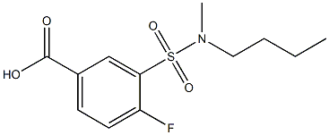 3-[butyl(methyl)sulfamoyl]-4-fluorobenzoic acid Structure