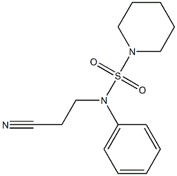 3-[phenyl(piperidine-1-sulfonyl)amino]propanenitrile Structure
