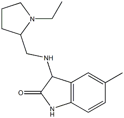 3-{[(1-ethylpyrrolidin-2-yl)methyl]amino}-5-methyl-2,3-dihydro-1H-indol-2-one 구조식 이미지