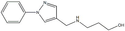3-{[(1-phenyl-1H-pyrazol-4-yl)methyl]amino}propan-1-ol 구조식 이미지
