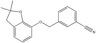 3-{[(2,2-dimethyl-2,3-dihydro-1-benzofuran-7-yl)oxy]methyl}benzonitrile Structure