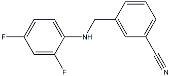 3-{[(2,4-difluorophenyl)amino]methyl}benzonitrile Structure