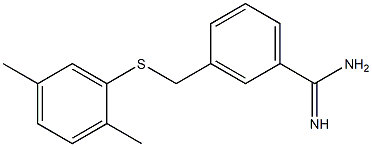 3-{[(2,5-dimethylphenyl)sulfanyl]methyl}benzene-1-carboximidamide Structure