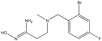 3-{[(2-bromo-4-fluorophenyl)methyl](methyl)amino}-N'-hydroxypropanimidamide 구조식 이미지